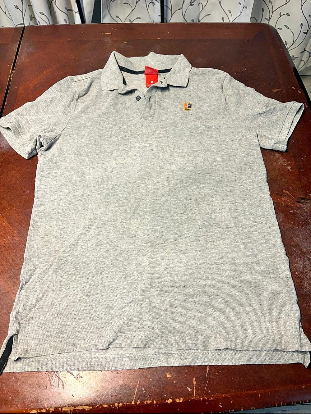 Nike Challenge Court Tennis Polo Men's Gray Polo Size Medium
